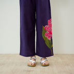 Belle Slub Cotton Kurta Set - Violet