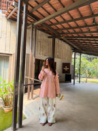 Aaira Blush Pink Kurta Palazzo Set