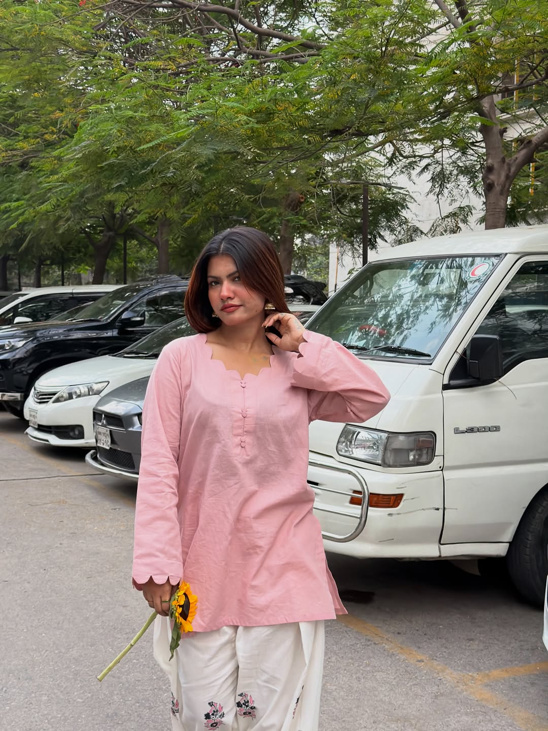 Aaira Blush Pink Kurta Palazzo Set