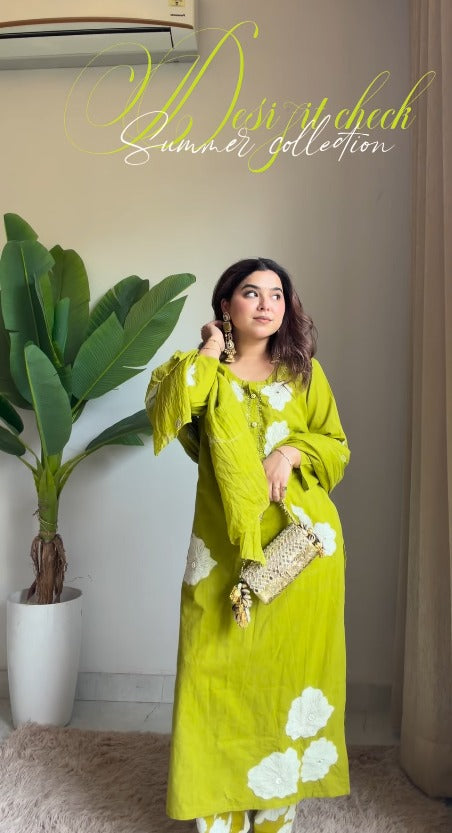 Kiara Lime Bloom Co-ord Set