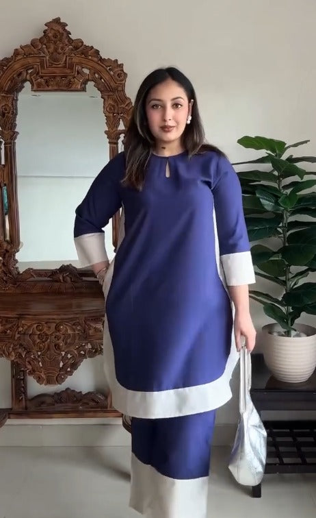 Dora Dori Chic Colorblock Tunic & Trouser Co-ord Set