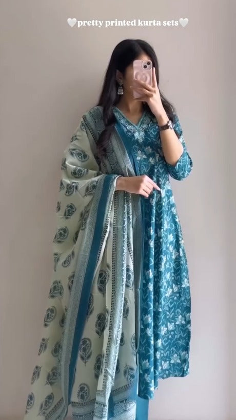 Saanvi Turquoise Suit Set