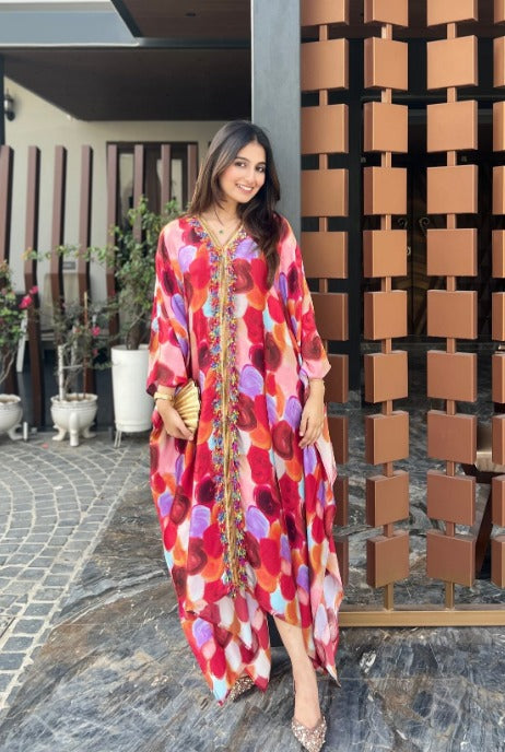 Ayesha’s Rainbow Kaftan Set