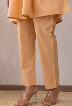 ALMOND CREAME SOLID PINTUCKS COORD SET