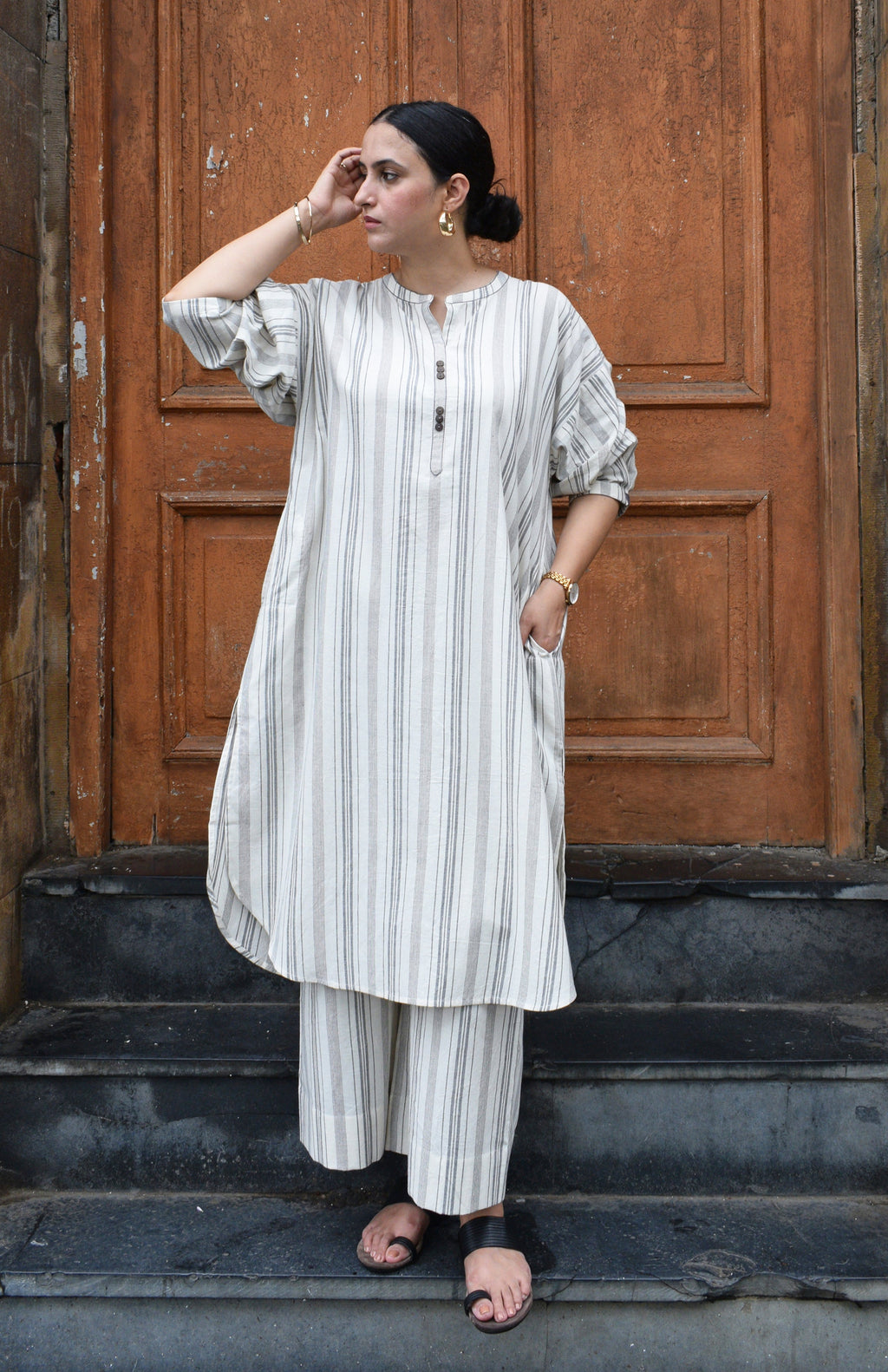 Salt and Pepper Antifit Co-ord Set