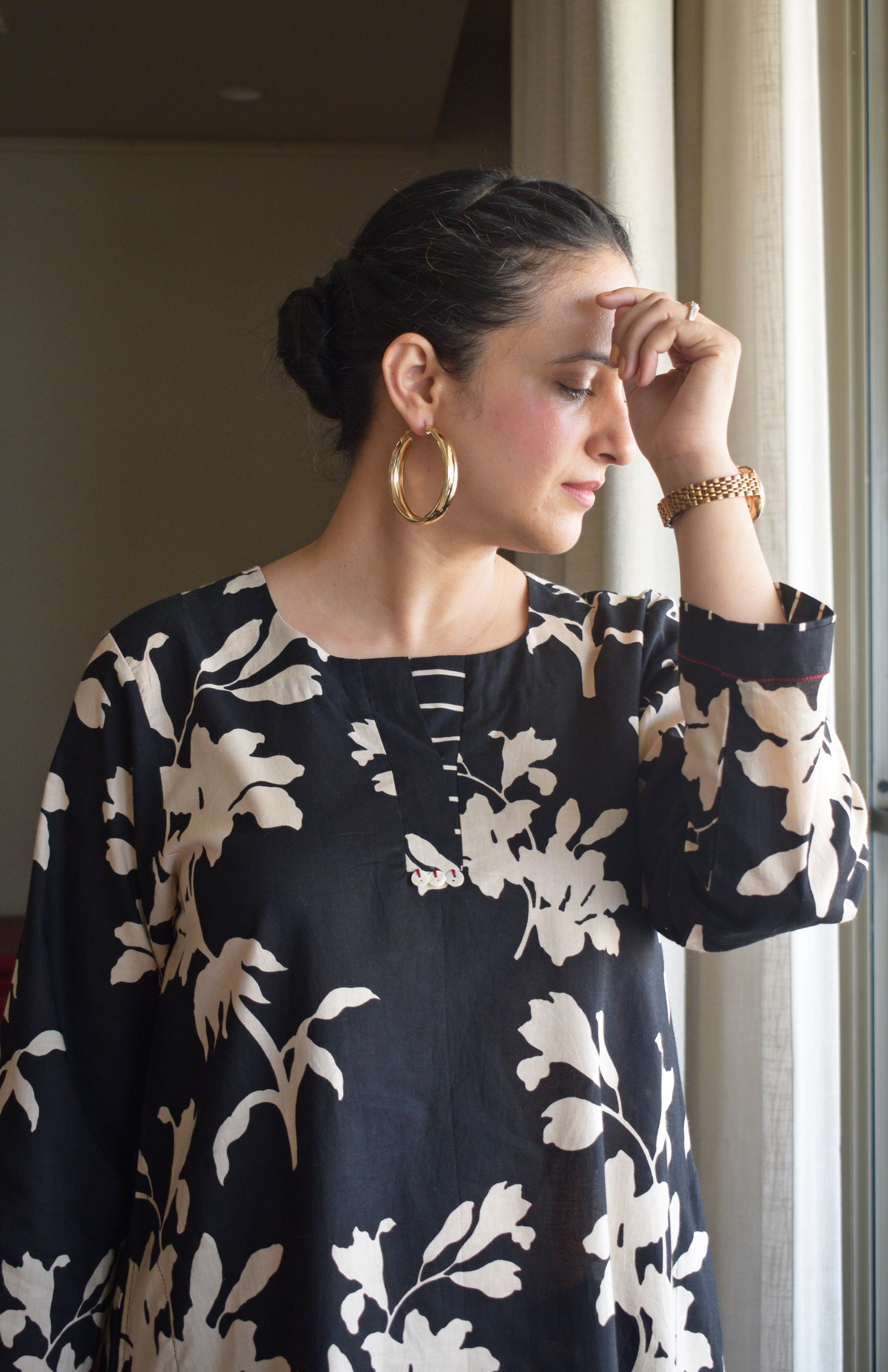 Black Floral Co-Ord Set