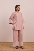 Blush Pink Embroidered Co-ord Set