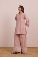 Blush Pink Embroidered Co-ord Set