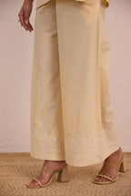 Butter Yellow Embroidered Co-ord Set