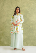 Pista Green Floral Printed Co-Ord Set