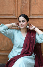 Sea Green Jamdani Phiran